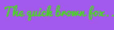 Image with Font Color 43DC13 and Background Color A35AEC